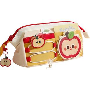 超萌红苹果~魔术贴笔袋大容量2026超火新款高颜值ins风文具盒女孩款小学生女生儿童铅笔盒初中小众不撞文具袋