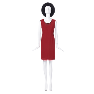 靓诺圆领线条连衣裙LL20266A