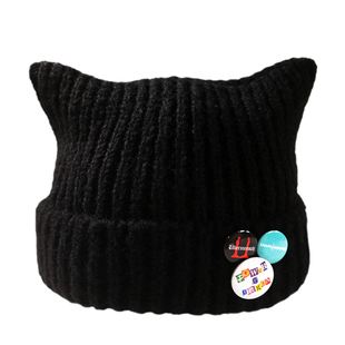 新款gd权志龙同款羊角毛线帽子秋冬季韩国潮东大门针织帽冷帽男女