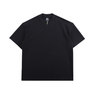 二十二号穿搭【凉感拉链设计款】超显肩宽高级感短袖夏季男士T恤