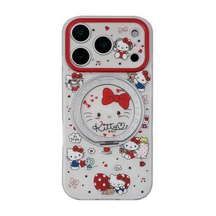 韩风可爱kitty猫适用苹果17手机壳iPhone17Promax新款16高级感15保护套硅胶防摔磨砂全包旋转支点磁吸支架女p