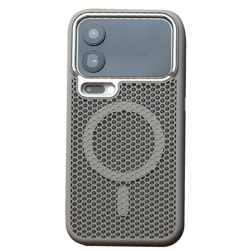 高级灰色【镂空散热磁吸壳】适用小米18Promax手机壳透气网壳Xiaomi18Pro保护套金属按键17pro大孔镜头15潮男