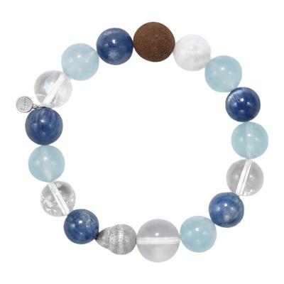 BYROOTS/抱树春生系列蓝晶石藏香珠手串女白水晶手链生日礼物