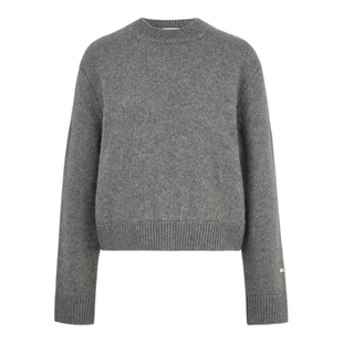 【折扣】RECTO 女秋冬灰色金属感混纺毛衣