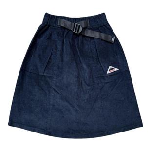 山系户外风女童灯芯绒工装半身裙2025冬季新款女孩露营登山A字裙