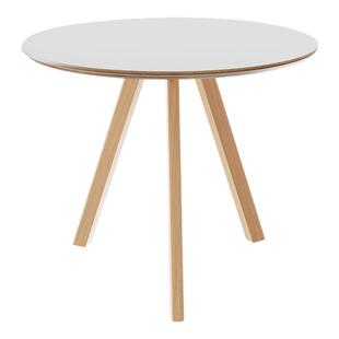 潮人志实木桌子设计师白蜡木饭桌家用餐桌小户型黑色防火板大圆桌