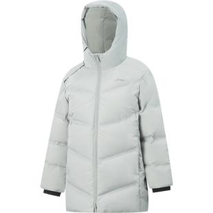 商场同款|李宁儿童中长款羽绒服男大童2025新款冬季反光鸭绒童装