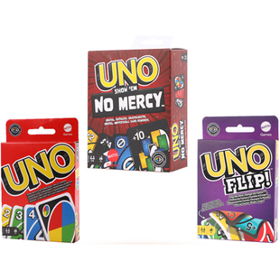 美泰纸牌正版UNO绝不留情我的世界耐玩卡牌多人聚会团建游戏扑克