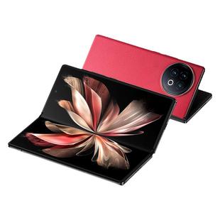 适用于vivoxfold2手机壳新款真皮vivo X Fold2折叠屏保护套素皮网红xf2防摔高级感flod2全包壳膜一体高档外壳