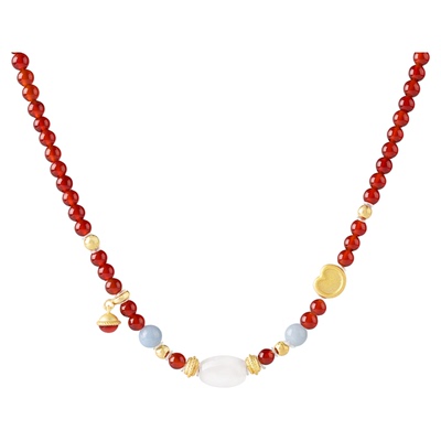 【何运晨同款】宝得意马年系列东风摇曳金铃项链吊坠百搭生日礼物