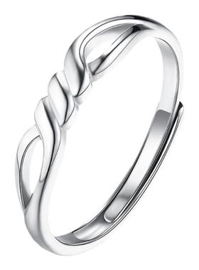 925银男戒开口可调节素圈