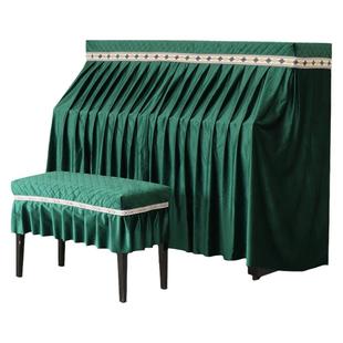 钢琴罩全罩欧式现代简约钢琴盖布巾高档加厚绒布防尘罩套美式轻奢