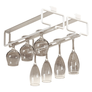 高脚杯架倒挂葡萄酒杯高脚杯吊挂架收纳架酒柜免打孔红酒杯架家用