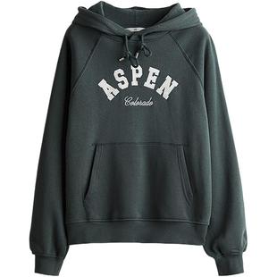 HM女装卫衣时尚休闲时尚保暖内搭套头美式连帽衫打底衫1261415