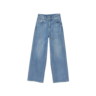 闪闪惹人爱！~双版本烫钻牛仔裤