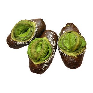 五十铃抹茶乳酪开心果酱夹心全麦碱水棒营养健身早餐手作欧包面包