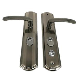 防盗门拉手农村大门锁铝执手门把手子母对开门黑金进户门加全通用