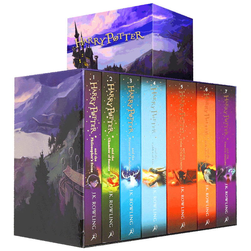 预售英文原版 哈利波特英语原版书全套 harry potter全集1-7册 与魔法石第一部 密室 JK罗琳 外国经典文学名著电影原著小说套装