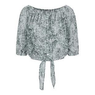 MOUSSY 春季新品南法度假风晕染碎花一字领衬衫028ISA30-4151