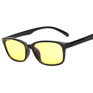 夜间增光眼镜黄光防辐射抗蓝光看手机电脑黄色眼镜男女平镜无度数