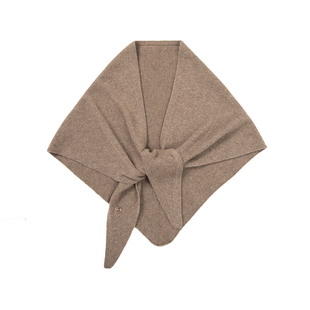 FANCET山羊绒披肩女秋冬季羊毛围巾百搭高级感三角巾送女朋友礼物