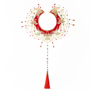 无衣饮羽【凤舞】重工刺绣拼色珠链婚服敬酒服配饰