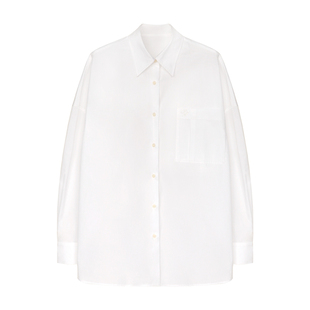 因由 氛围感廓形衬衫高级感宽松黄色衬衣显瘦休闲百搭刺绣上衣女