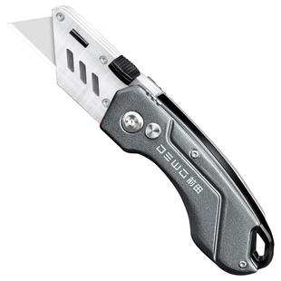 前田不锈钢美工刀重型加厚壁纸刀裁纸刀耐用折叠刀工业级电工刀具