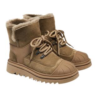 fed时尚雪地靴冬季新款靴子厚底短靴加绒保暖鞋女款R1128-YAB870