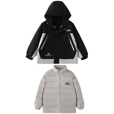 女童冲锋衣三合一可拆卸冬季外套