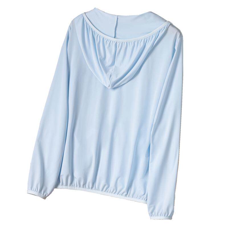 冰丝防晒衣女连帽薄2025年夏季新款UPF50+防紫外线透气纯色防晒服