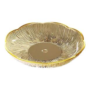 零食加厚盘小吃吐骨头盘碟家用备菜盘餐桌垃圾渣盘碟子网红水果盘