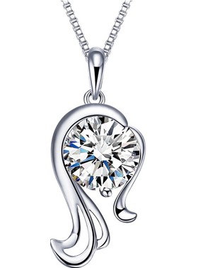 伊泰莲娜s925银12星座吊坠项链