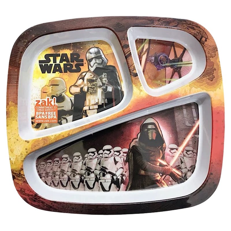 出口订单正品星球大战star wars 卡通儿童分格餐盘碟密胺餐具