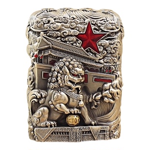 ZIPPO正品之宝打火机 原版套壳重甲DIY 古银古铜 205套甲雄关万里