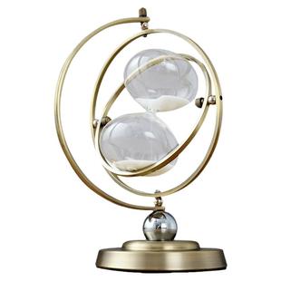 轻奢高档金属地球仪沙漏3d立体桌面摆件客厅酒柜办公室家居装饰品