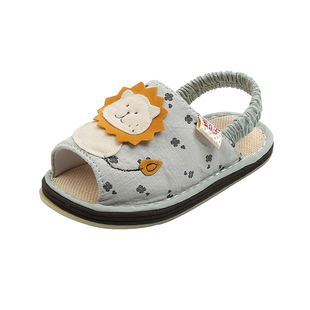 宝宝拖鞋春秋室内防滑软底家居鞋1-3-5岁儿童拖鞋夏棉麻小孩拖鞋