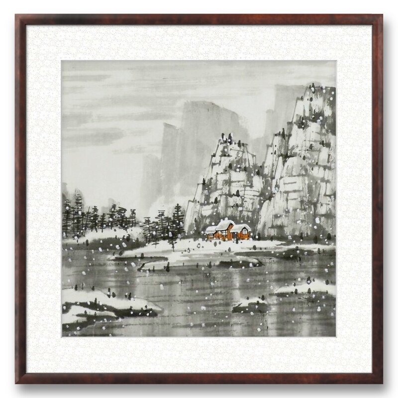 手绘客厅办公室山水画装饰画国画