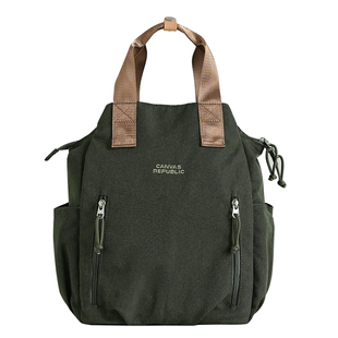 CANVAS REPUBLIC大容量多隔层包包休闲简约学生书包短途旅行背包