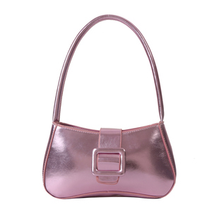 镜面漆皮网红2023新款潮爆款超火包包女设计感小众辣妹法棍腋下包