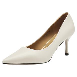 星期六高跟鞋女细跟2025新款尖头浅口单鞋女黑色职业工作鞋女鞋子