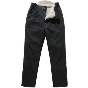 獭兔皮毛一体裤子中老年真皮皮裤男加绒加厚冬季高腰兔毛皮草棉裤