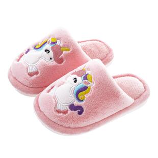 秋冬季儿童棉拖鞋男女童卡通室内居家鞋中小童防滑软底宝宝地板拖