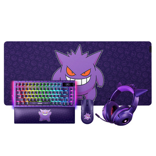 Razer雷蛇宝可梦耿鬼联名鼠标键盘鼠标垫耳机游戏外设全家桶礼物