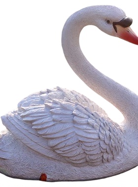 户外园林景观庭院别墅水池鱼池造景装饰仿真动物浮水天鹅雕塑摆件