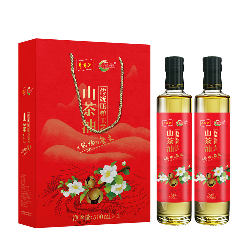 一江秋压榨工艺山茶油500ML*2瓶