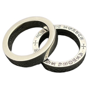 s925纯银克罗伈复古光面素圈戒指男女哥特风欧美个性指环经典款潮