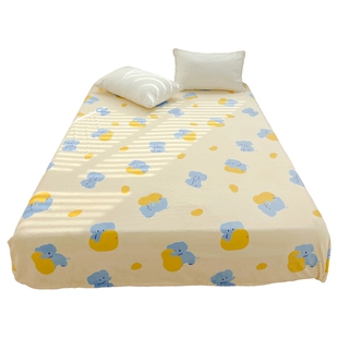 小象不芒 治愈系原创卡通插画设计秋冬奶油绒床单床笠单件可定制