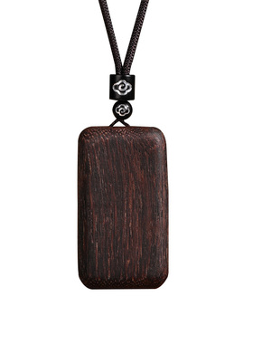 沉香木平安无事牌吊坠