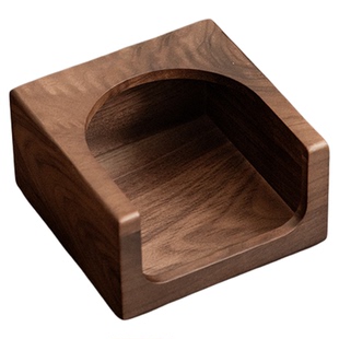 餐巾纸盒高级感轻奢风方形纸巾架大口径实木高档餐厅吧台收纳抽纸